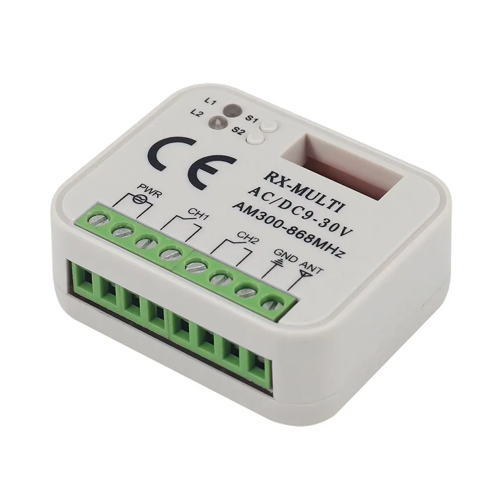

Multi-frequency Receiver Garage Door Rolling Code Fixed Code Multi-frequency Remote Control Receiver Switch 300MHz-868MHz