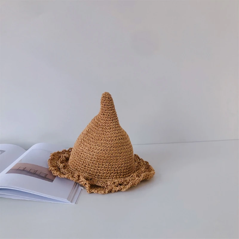 

Summer Children Straw Hat Tide Solid Color Fashion Baby Boys Girls Travel Sun Hat Sunscreen Hats 97BC