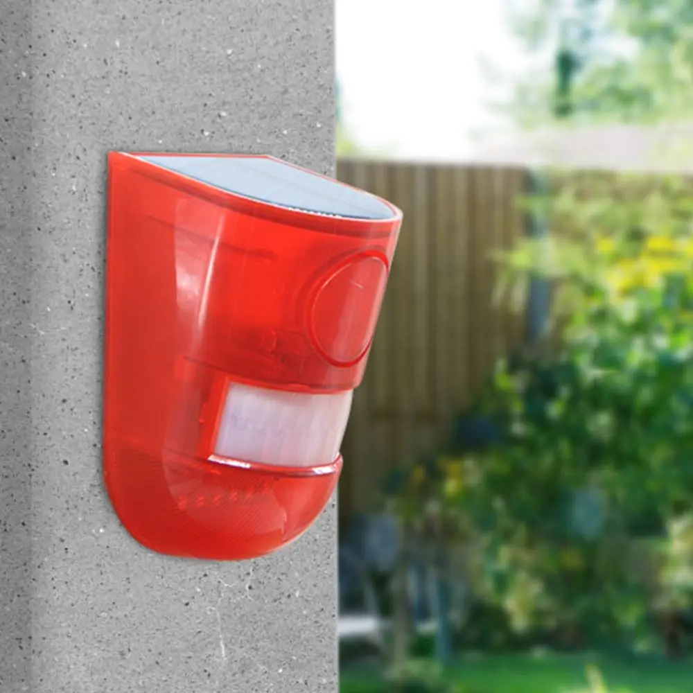 Звуковая сигнализация на солнечной батарее 6 светодиодов мигасветодиодный