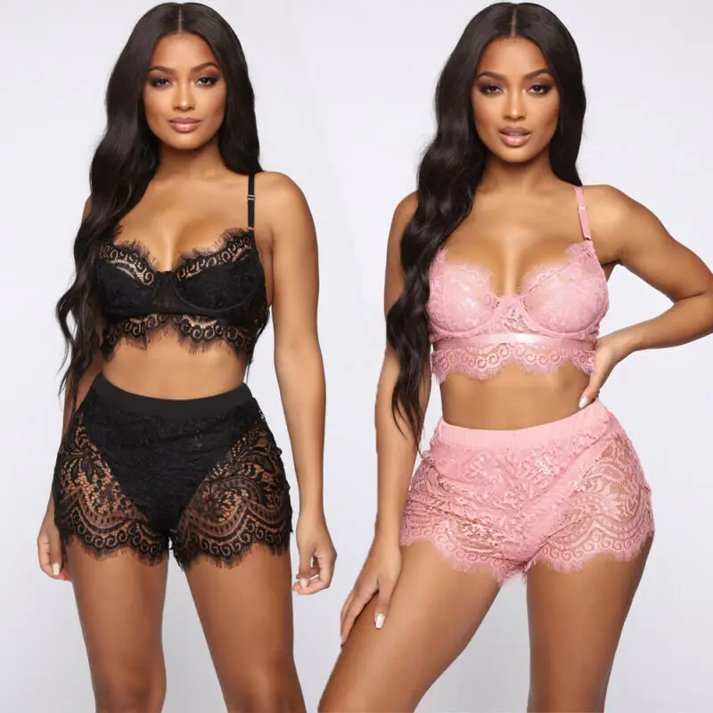 Осенний комплект из 2 предметов сексуальный женский кружевной бюстгальтер с