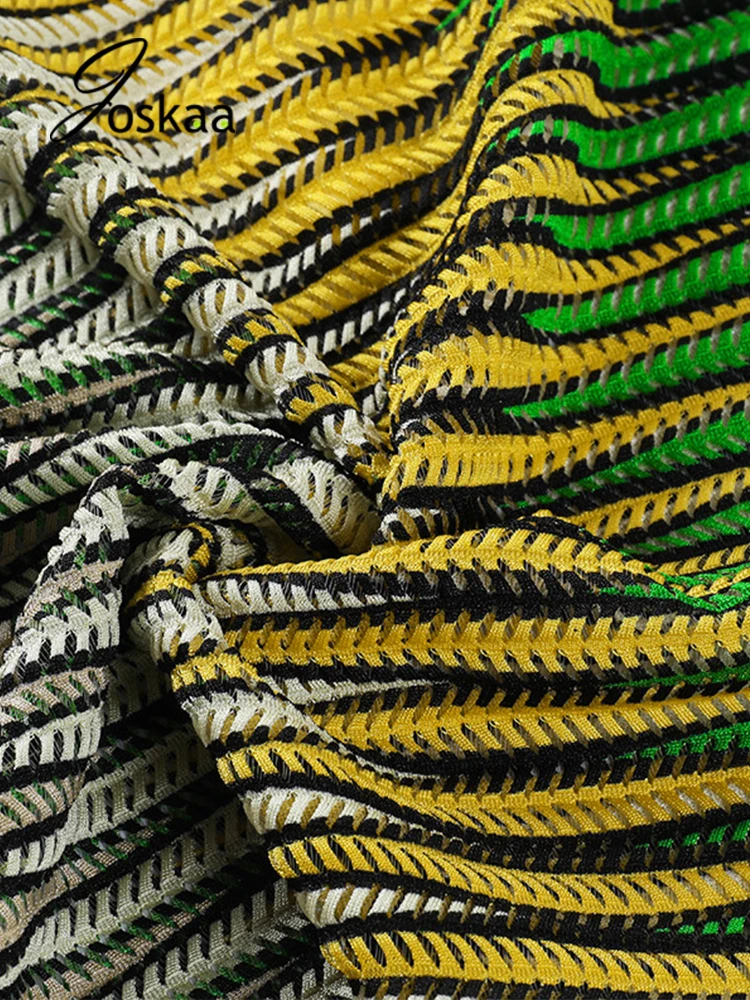 

Joskaa Stripe Printed Deep V-Neck Sleeveless Bodycon Dress Women Sexy Backless Bandage Mini Dress Summer 2021 Party Clubwear