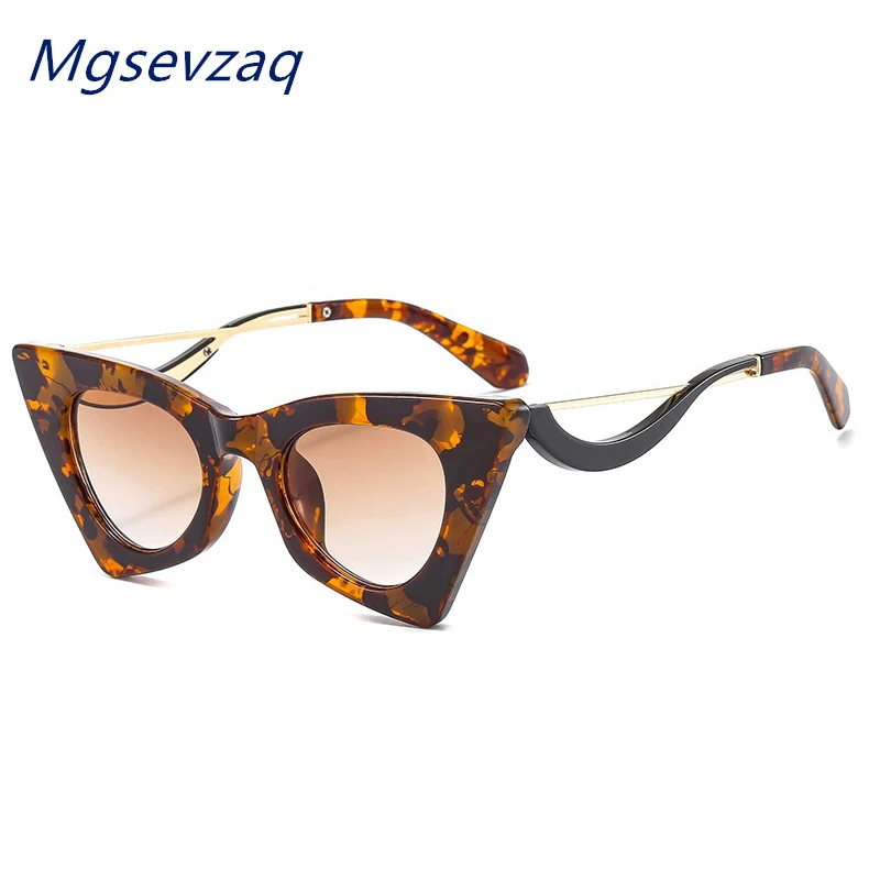 

2021 New Cat Eye Seay Designer Sunglasses For Women Leopard Sun Glasses Vintage Elegant Eyeglasses Trend Fashion Black Shades