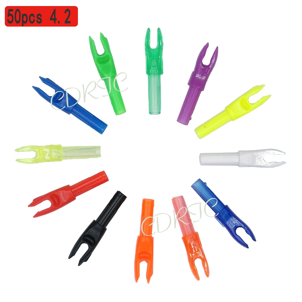 

50pcs/lot Insert G nock ID 4.2mm Archery Carbon Fiberglass Arrow Nocks Internal nocks For ID 4.2 mm Arrow shaft For shooting DIY