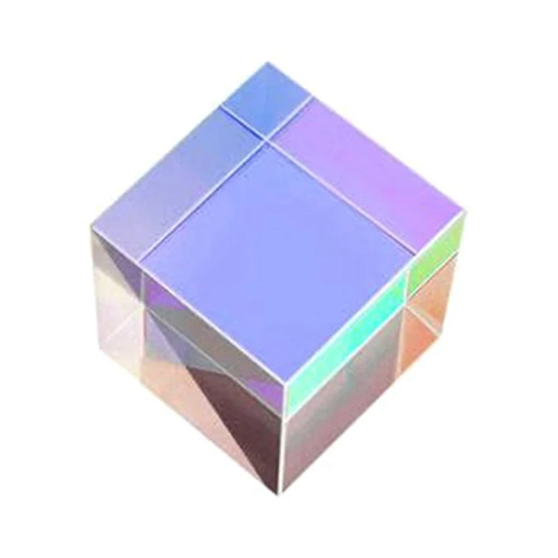 

Creative Color Prism Light Cube Six-sided Prism Light Cube Colored Glass Prism Decoration Optical Experiment Instrument