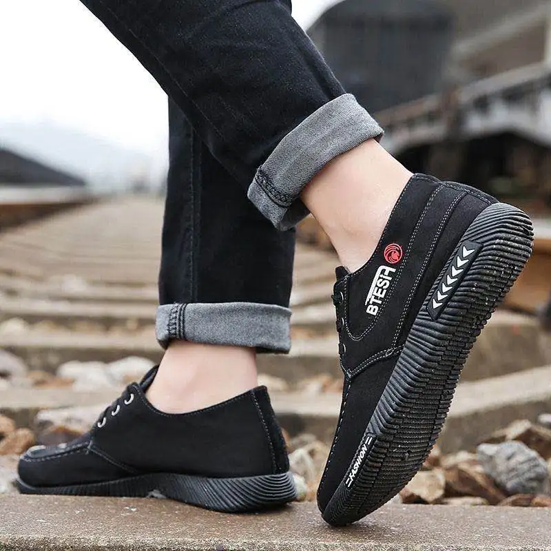 Новая мужская парусиновая обувь Весенняя Повседневная Дышащая Тканевая в стиле