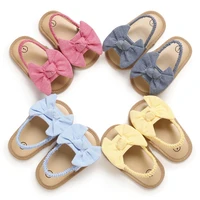 bobora summer baby kids girls shoes non slip canvas bowknot toddlers newborn infantil sandals shoes fashion