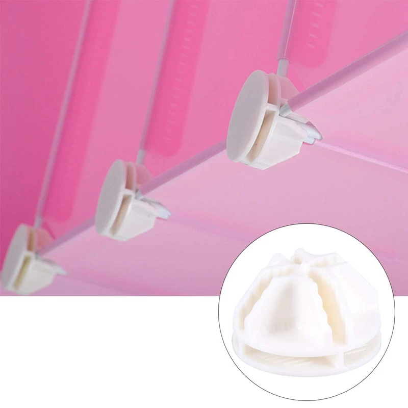 20 Pcs Grid Cube Connector Abs Connectors For Wire Storage Shelving (White) | Дом и сад