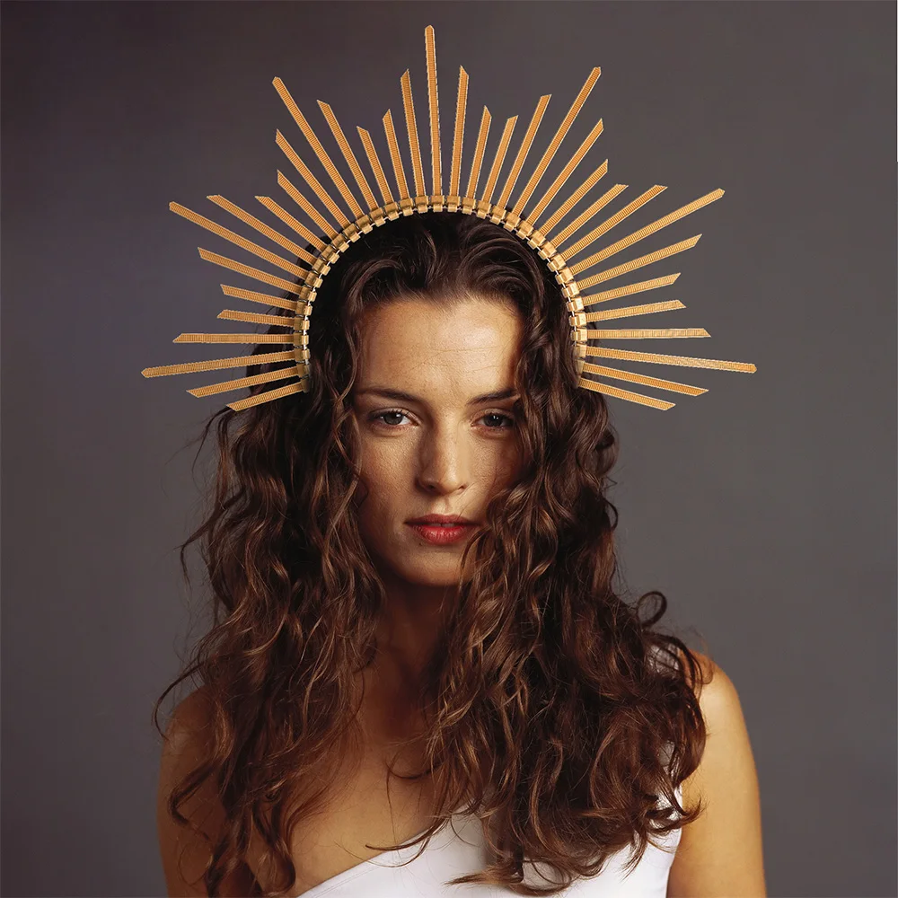 Повязка на голову с короной 1 шт. золотые аксессуары для волос ореолом Корона