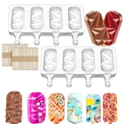 Силиконовая форма для мороженого ручной работы, Экологически чистая форма для фруктового льда, форма для изготовления муссов, десертов, замороженных соков, кубиков льда