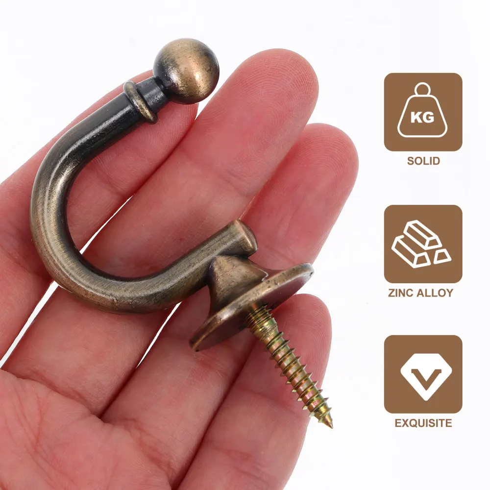 

4pcs Curtain Tiebacks Curtain Hooks Wall Hooks Curtain Holdbacks for Home