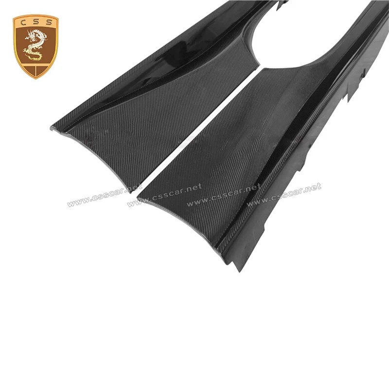 Csscar горячая распродажа боковых юбок в стиле OEM из сухого углеродного волокна, подходящих для Ferrari 488 GTB Spider оригинальная автомобильная юбка автозапчасти 00640.