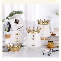 350ml creative gold mermaid coffee mug ceramic morning milk cup travel tea cup christms gift for girlfriend tableware home decor