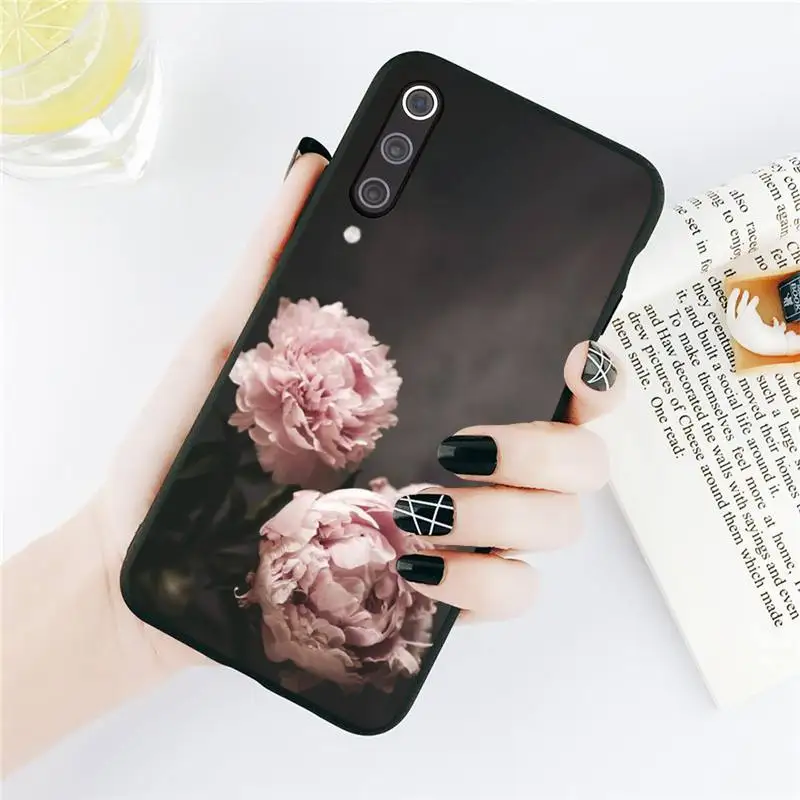 

Peonies beautiful flower art pattern Phone Cases For Xiaomi Redmi note 7 8 9 t k30 max3 9 s 10 pro lite Luxury brand shell funda