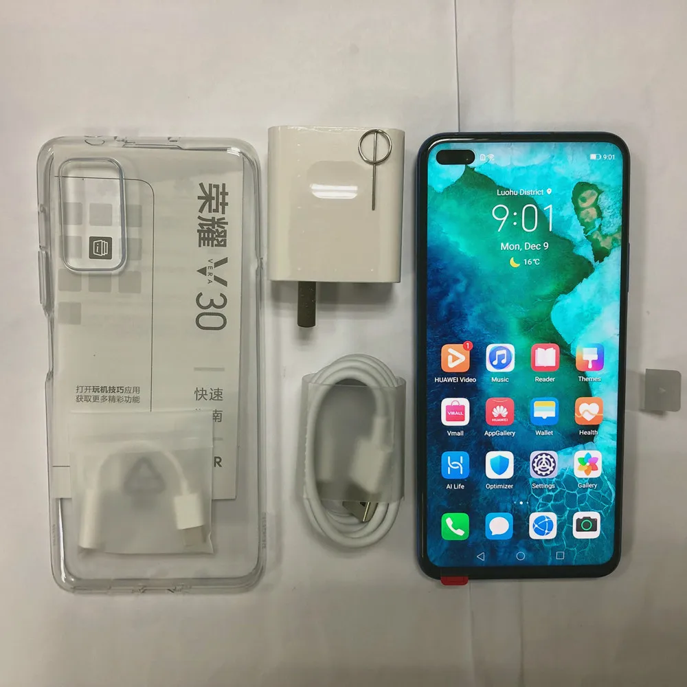 Смартфон Honor V30 5G, 6 ГБ ОЗУ, 128 Гб ПЗУ, 6,57 дюйма, SuperCharge, 4200 мАч, NFC Kirin 990, четыре ядра, 40 МП, тройная камера заднего вида, мобильные телефоны