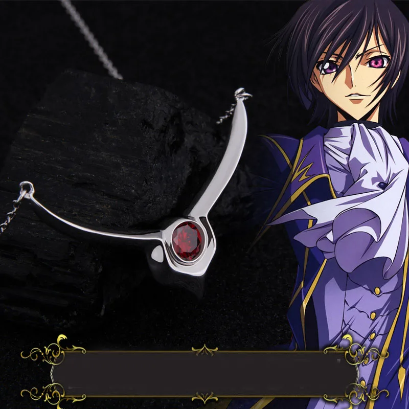 Ожерелье с кулоном из серебра 925 пробы аниме кодом Geass Lelouch подарок на Хэллоуин