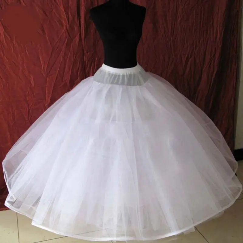 

Bride Wedding Boneless Dress Skirt Support Petticoat 8-layers Yarn Luxury Big Swing Cosplay Prom Slip Skirts
