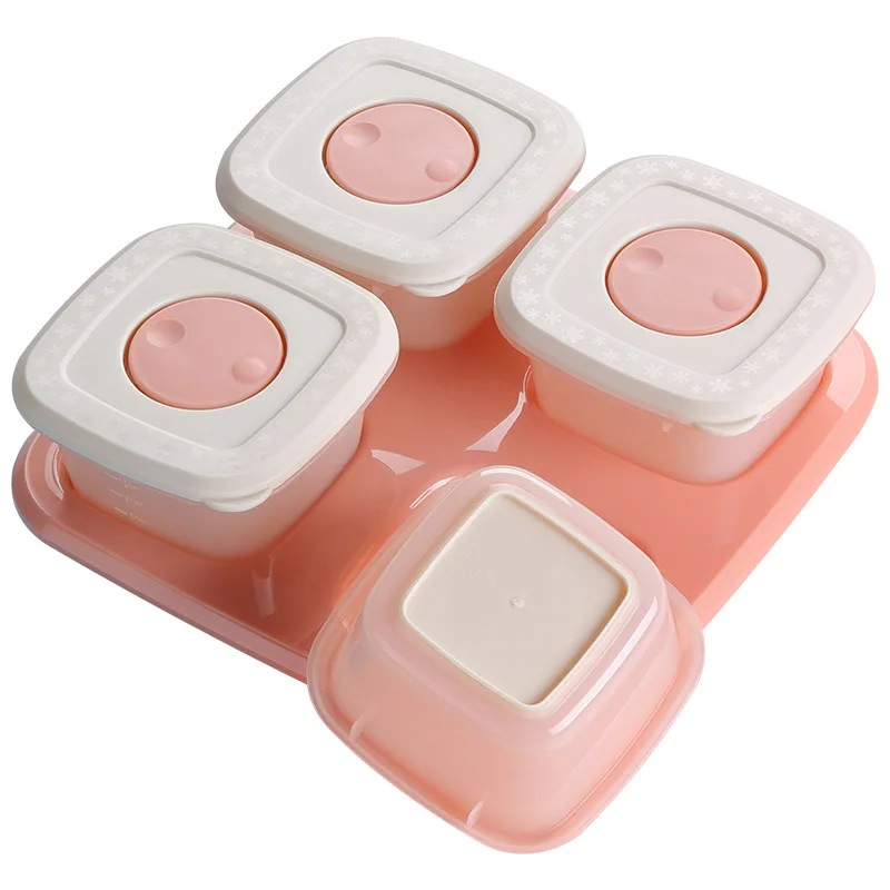 

Baby Food Storage Box Snack Containers with BPA-Free Leakproof Lids Safe Food Supplement Boxes Freezer & Microwave Safe