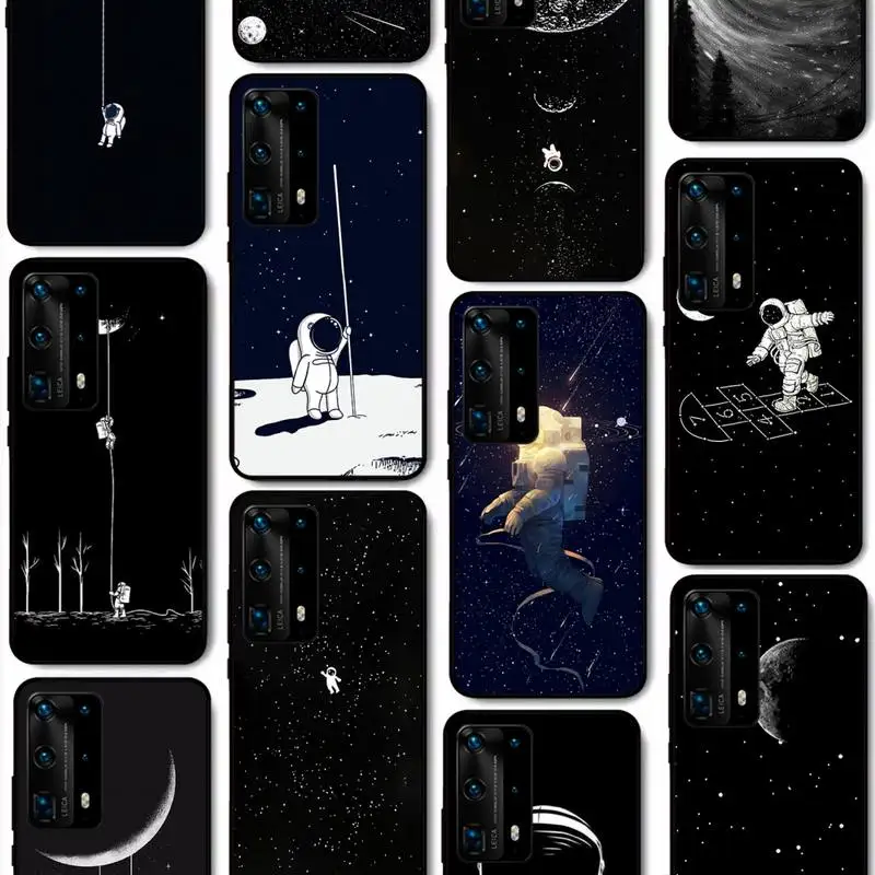 

Space Moon Earth Phone Case For Huawei P40 P30 P20 Pro P10 Plus P9 P8 Lite P Smart Cover