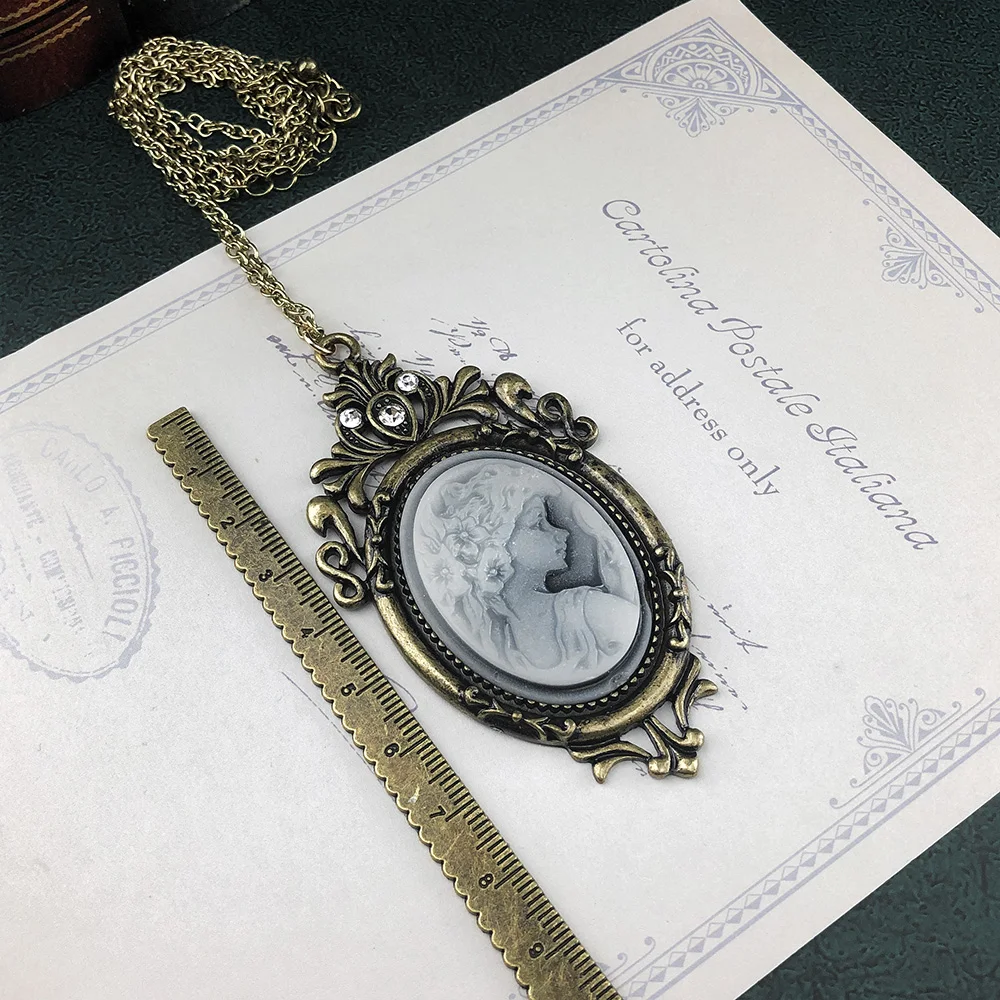 Ожерелье с овальной подвеской Женская Длинная цепочка в европейском и