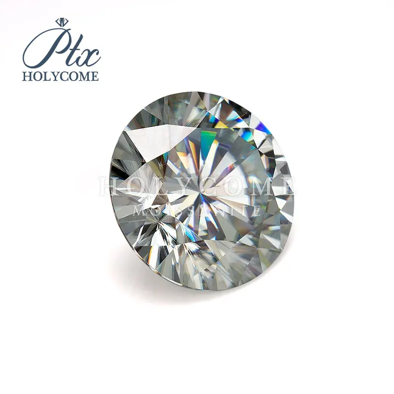 Камни с муассанитом круглой огранки зеленые 13 карат 15 мм|Стразы и драгоценные