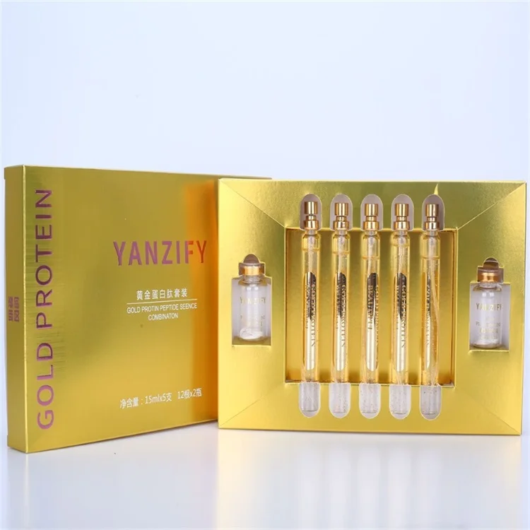 Горячая продажа золотой Протеин Пептид эссенция коллагена шелковой нитью для