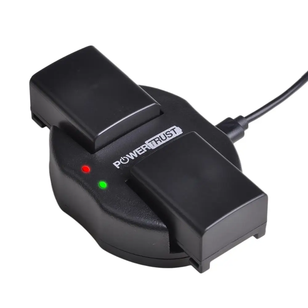 Аккумулятор PowerTrust BP-808 BP 808 + новое двойное зарядное устройство USB для Canon BP-827 827 BP-819