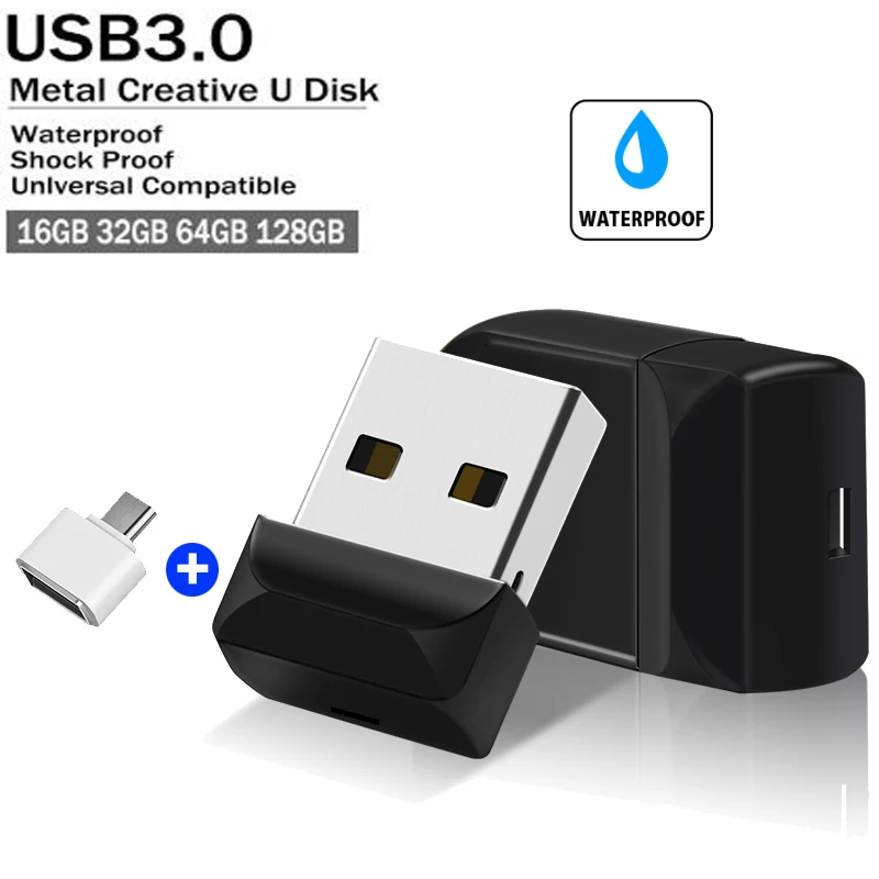 Супер мини металлический USB 3,0 OTG Флешка 128 ГБ USB флэш-накопитель 256 ГБ 128 Гб 64 ГБ 32 ГБ флэш-накопитель портативный накопитель памяти