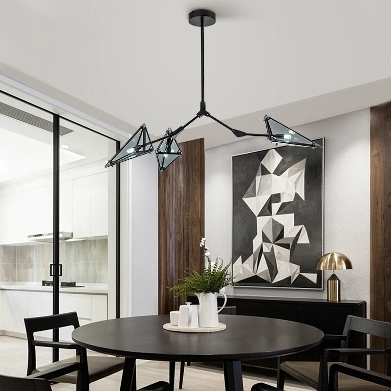 

Nordic lamp living room chandelier creative post-modern restaurant lamp clothing store personality shop tooling molecular pendan