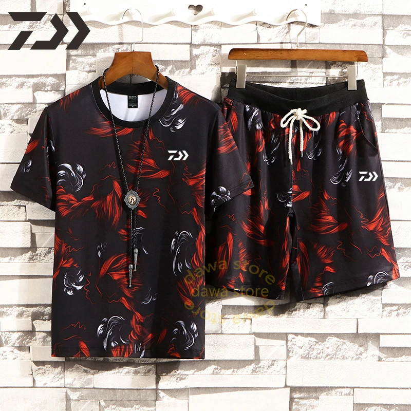 Мужские костюмы для рыбалки футболка летние шорты штаны одежда брюки с