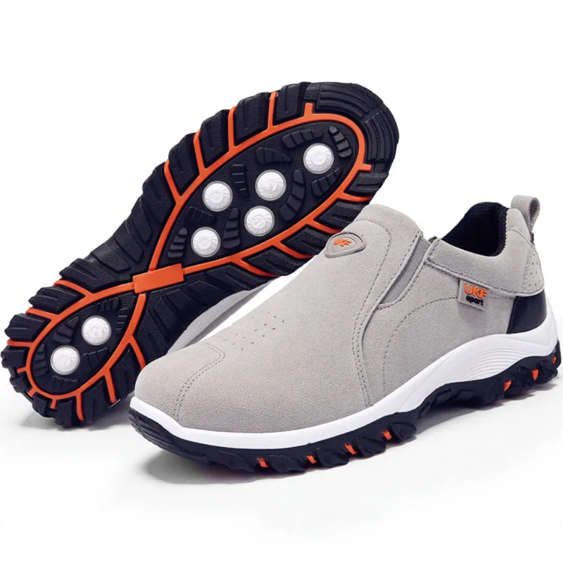 2019 New Men Shoes Suede Leather Loafers Breathable Casual Outdoor Non Slip Sneakers Male Walking Hiking |