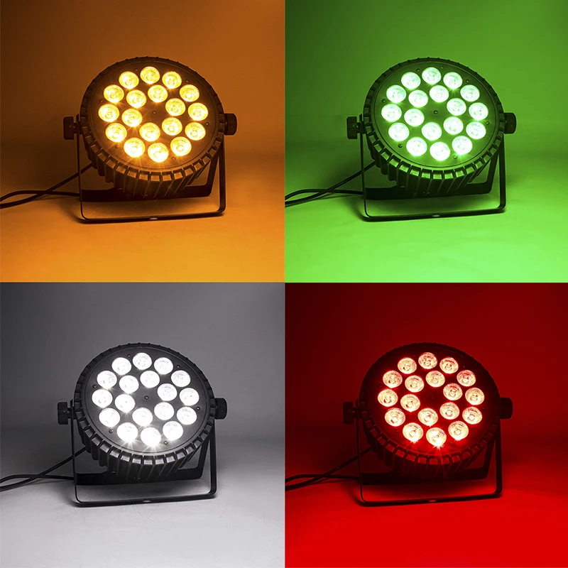 Светодиодный прожектор из алюминиевого сплава 18x18 Вт RGBWA + UV 6 в 1 светодиодный Can