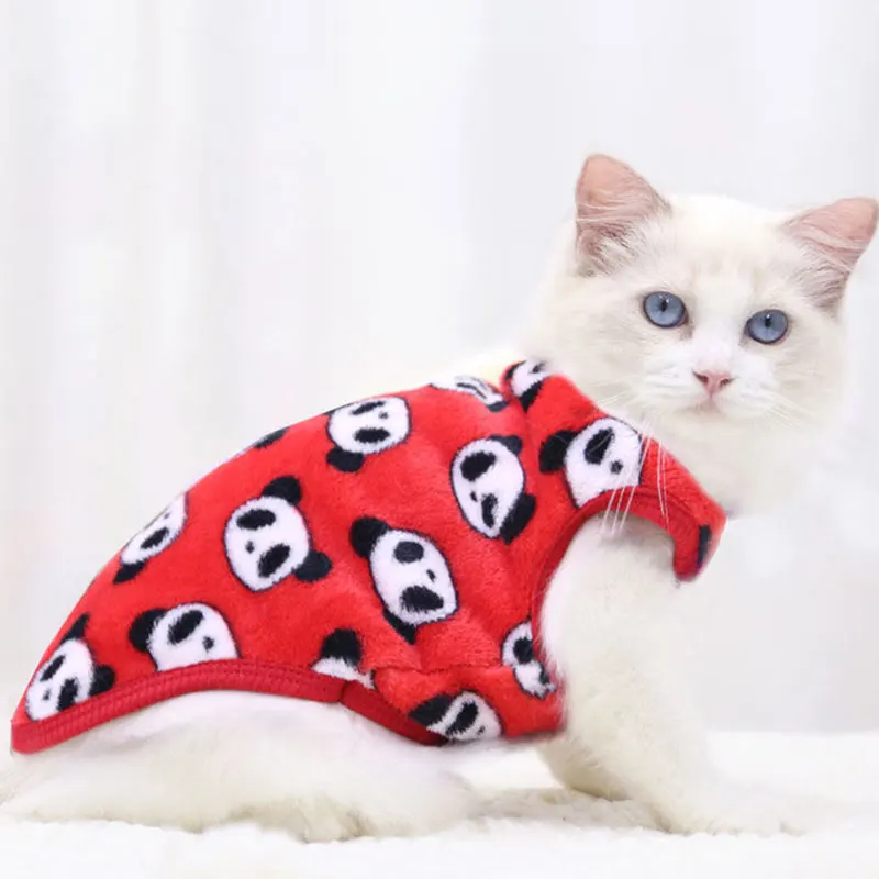 Одежда для кошек осенне-зимняя одежда маленьких и собак фланелевые милые костюмы