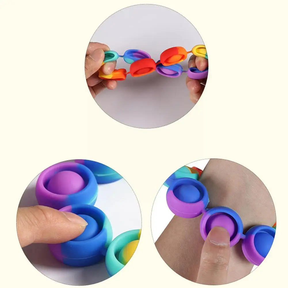 

Fidget Toys Rainbow Bracelet Bubble L4X1