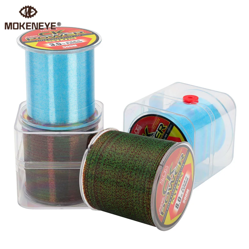 500m Invisible Spoted Fishing Line Camouflage Nylon Thread Line Strong Speckle Carp Fluorocarbon Bionic Monofilament Fish Line