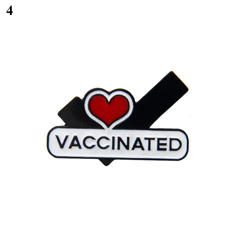 

Western Style I'm Vaccinated Brooch Pins Enamel Metal Badges Lapel Pin Brooches Jackets Jeans Fashion Jewelry Accessories