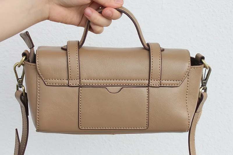 Сумка-мессенджер женская из воловьей кожи винтажная оранжевого цвета 100% | Багаж и