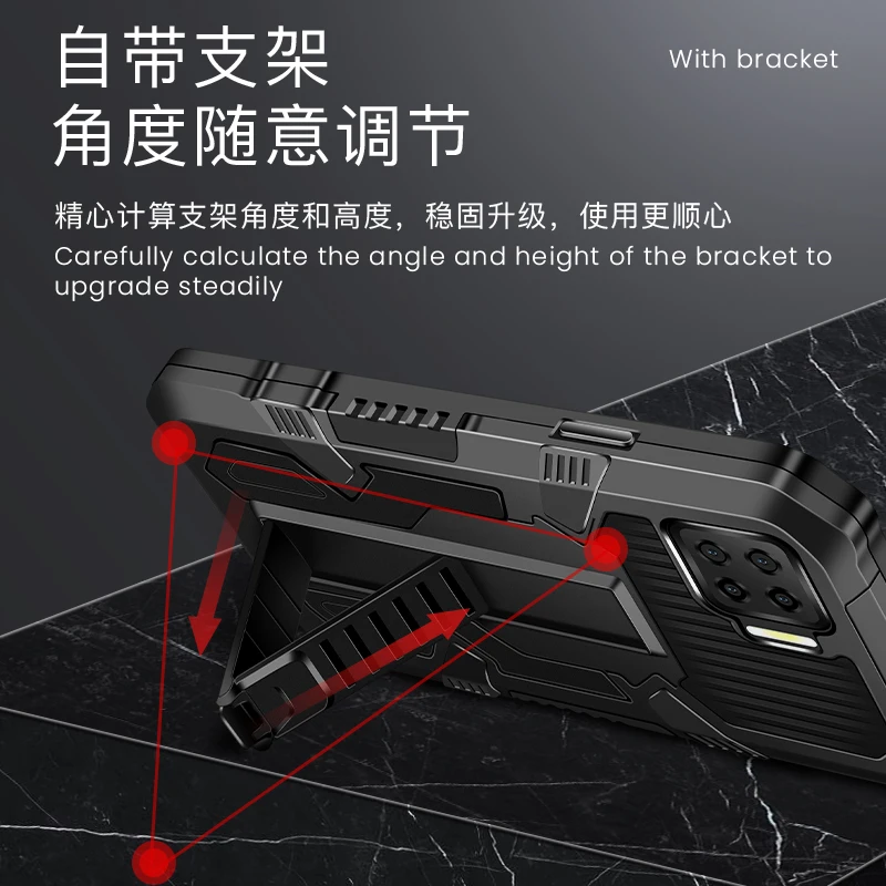 multi function mobile phone case for oppo realme c17 realme 8 high quality pctpu anti shock and anti drop protective shell free global shipping