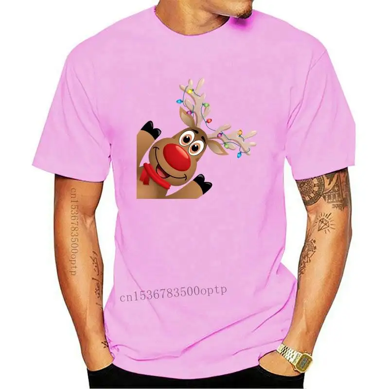 

Funny Rudolph with Christmas Lights Kids Childrens T-Shirt