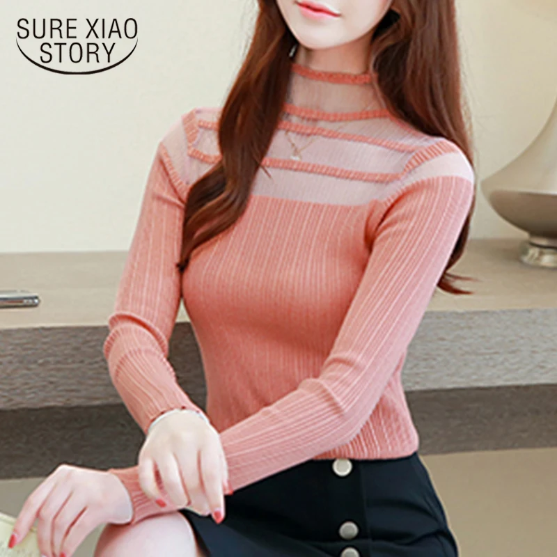 Осень г.; sueter mujer invierno; повседневная трикотажная обувь на плоской подошве с круглым вырезом из полиэстера; truien dames; зимняя женская обувь; nouveaute 7011 50