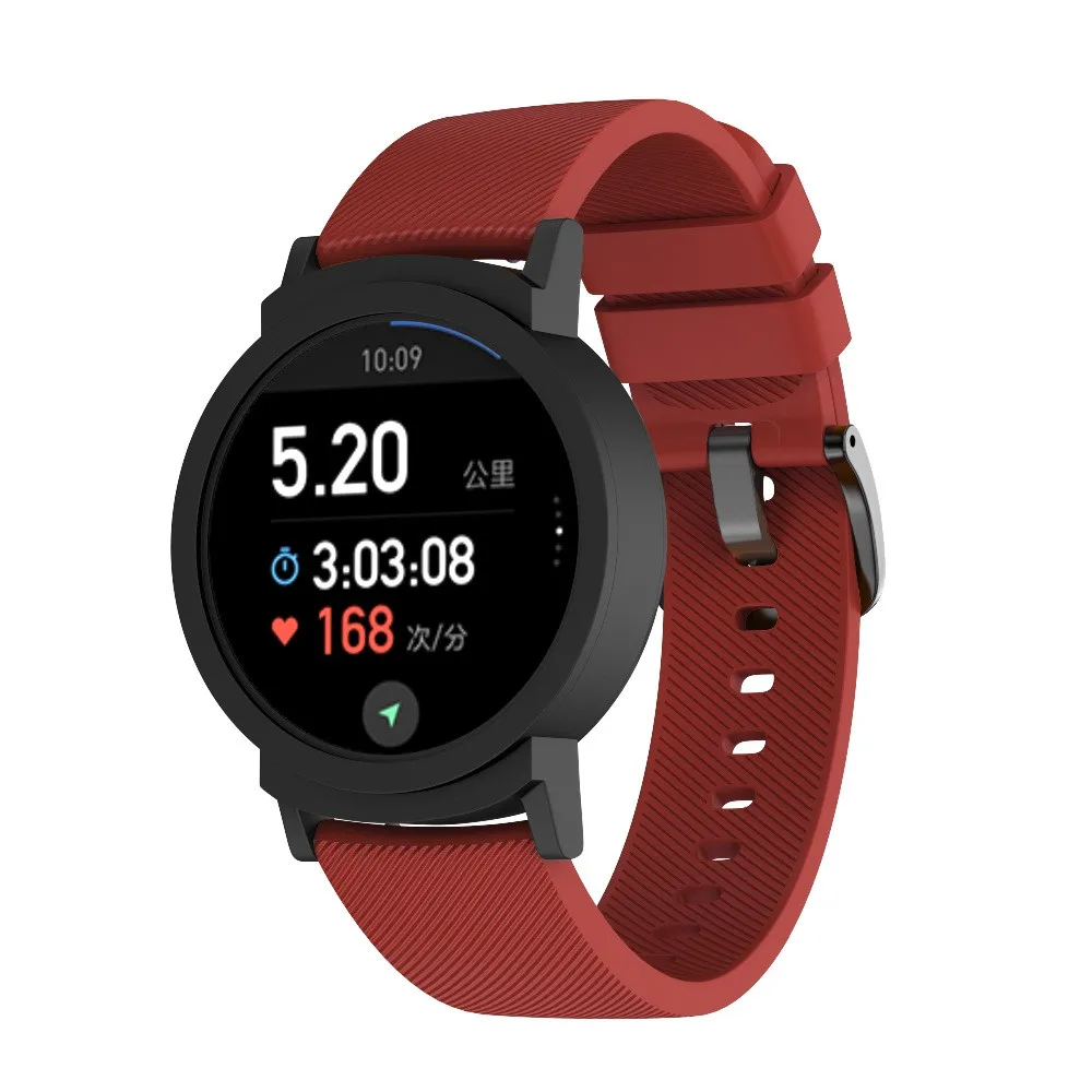 Большой сменный силиконовый ремешок для браслета Ticwatch E ремешок для наручных часов 6 цветов 20 мм 19Nov06