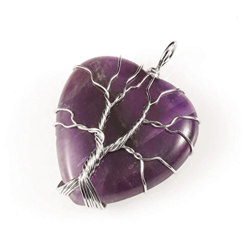 Уникальный кулон FYJS с посеребренным покрытием романтический в виде сердца