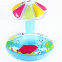 1616 new popular childrens cartoon mushroom seat shade anti sneak water fun inflatable swimming ring