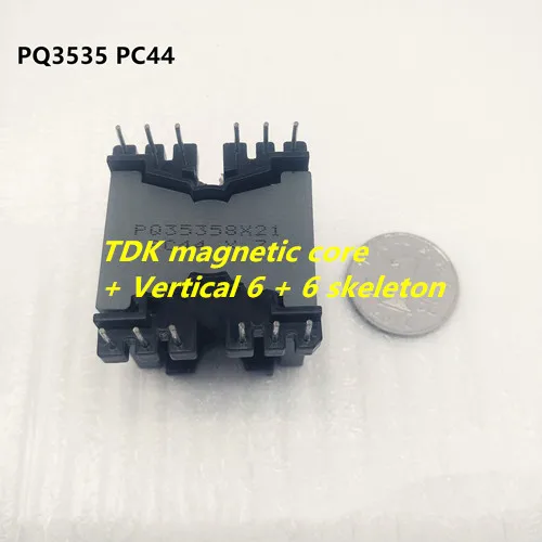 

Оригинальный импортированный ферритовый сердечник TDK PQ3535, PC44 материал может быть оснащен вертикальным скелетом 6 + 6