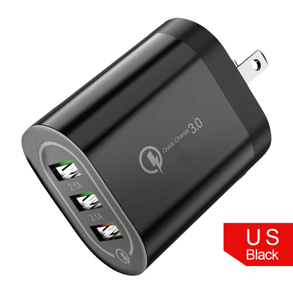 Быстрая зарядка US 18W для QC 3 0 5V / 2A 3-USB зарядное устройство путешествий источник