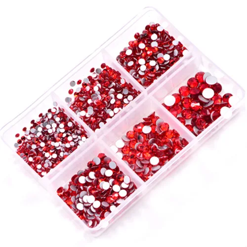 1 коробка стразы с кристаллами для дизайна ногтей золотистые серебристые