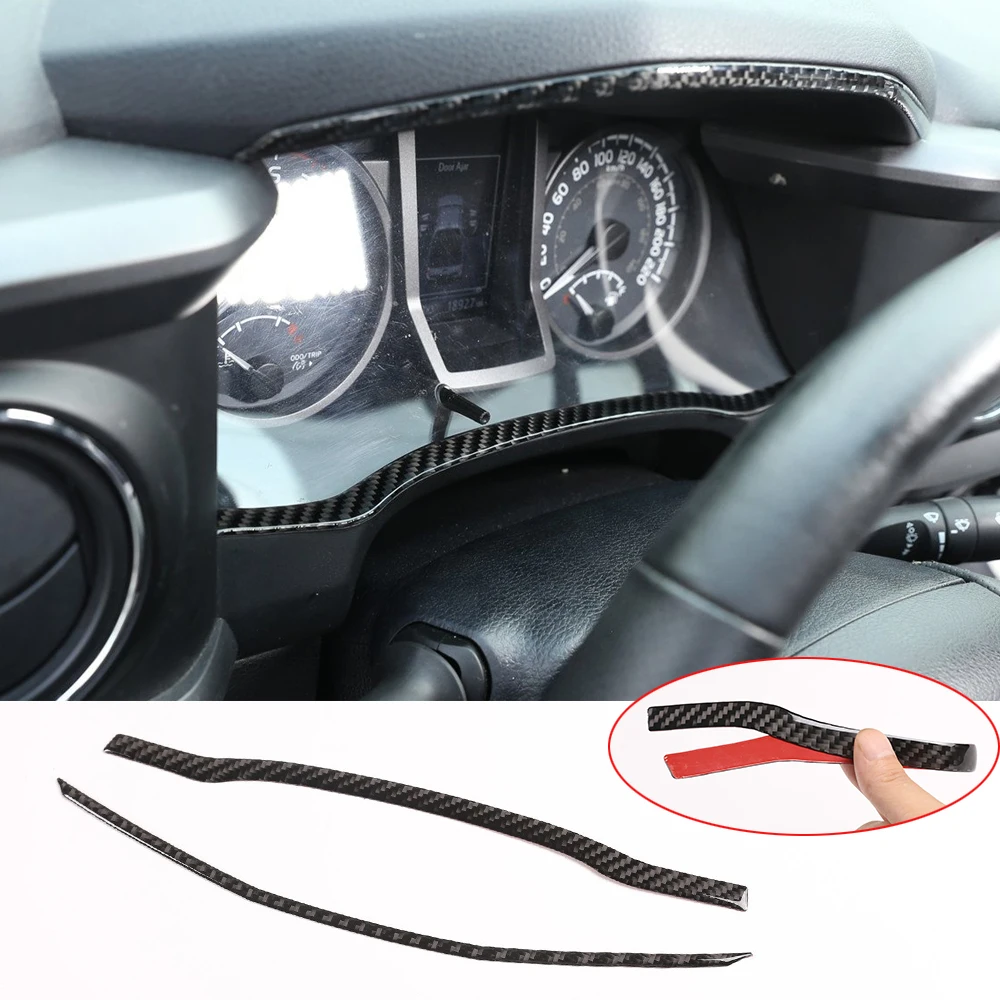 

Fit For Toyota Tacoma 2016-2020 Soft Carbon Fiber Interior Dashboard Instrument Decoration Strip Cover Trim Auto Accessories