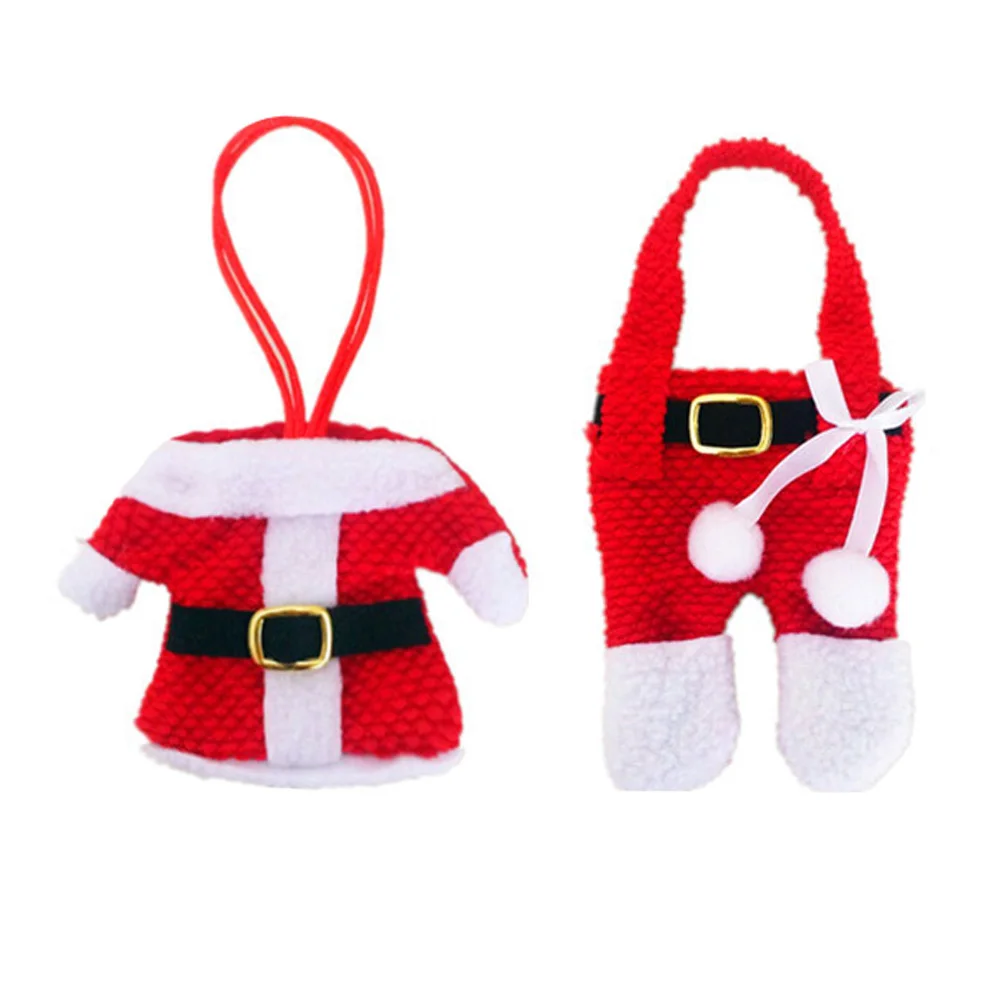 Рождественские украшения для одежды набор ножей и вилок столовых приборов чехлы