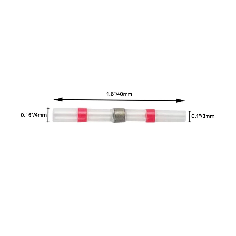 50 шт. соединительные провода с уплотнением для припоя термоусадочный стыковый