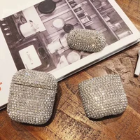 shiny rhinestone earphone protective cases anti fall silicone earbuds bluetooth earphone cover protective cover for earbuds