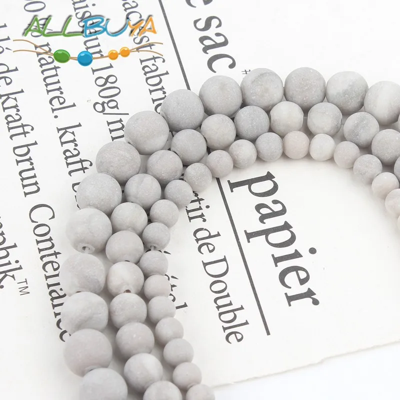 Бусины Из Натурального минерала матовые белые мраморные бусины для денег